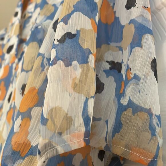 Joie Floral Fields Parisian Blue Multi High Low Dress NWOT - Picture 4 of 4